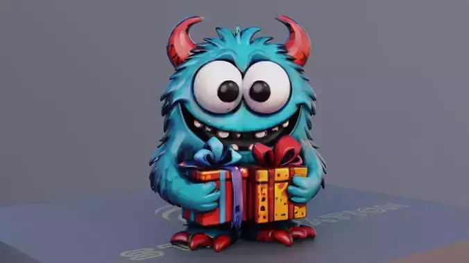 Joy Grump 3D Printable Monster Carrying Gifts 3D print model