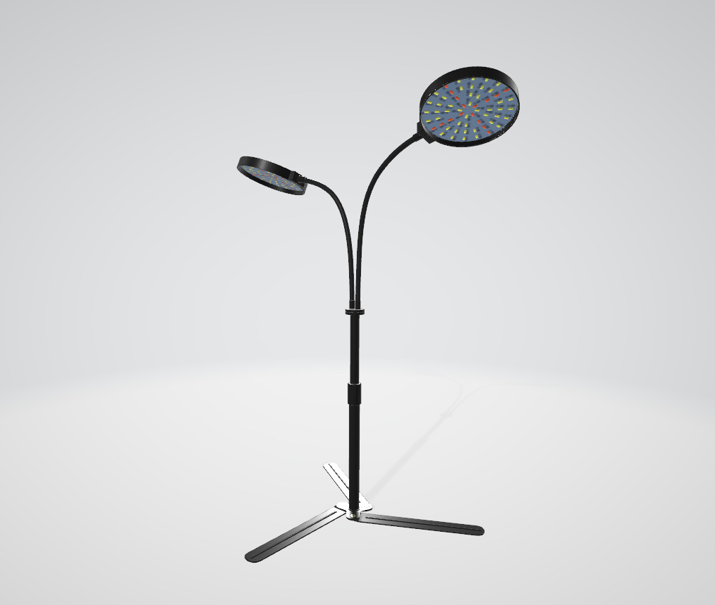 Indoor Plant Grow Light Low-poly 3D model_1