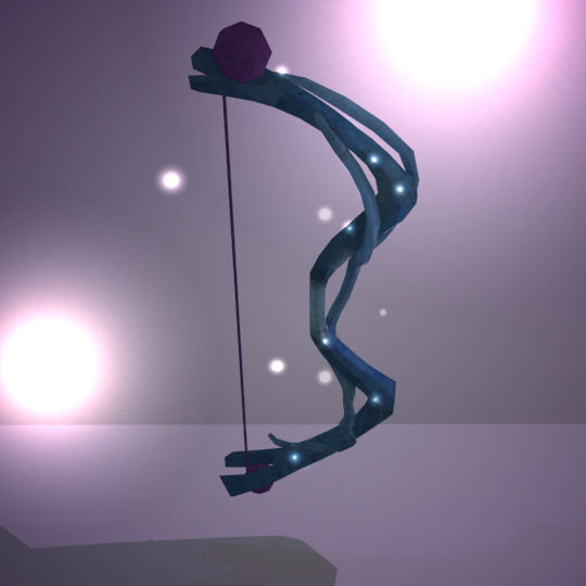 Wooden Bow Free low-poly 3D model_1