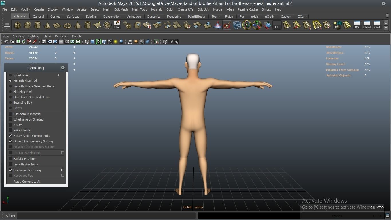 cartoon WW2 Character - Lieutenant 3D model_13
