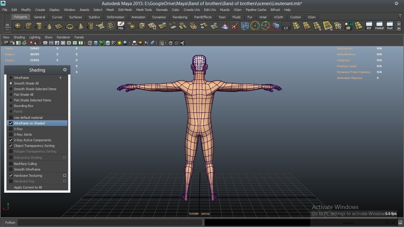 cartoon WW2 Character - Lieutenant 3D model_14
