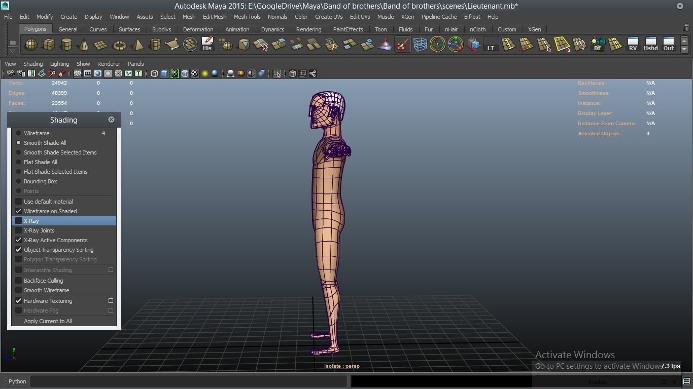 cartoon WW2 Character - Lieutenant 3D model_12