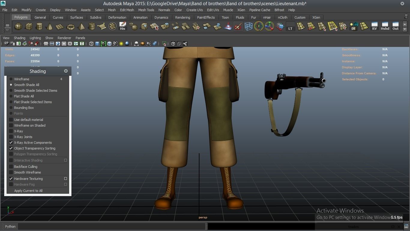 cartoon WW2 Character - Lieutenant 3D model_27