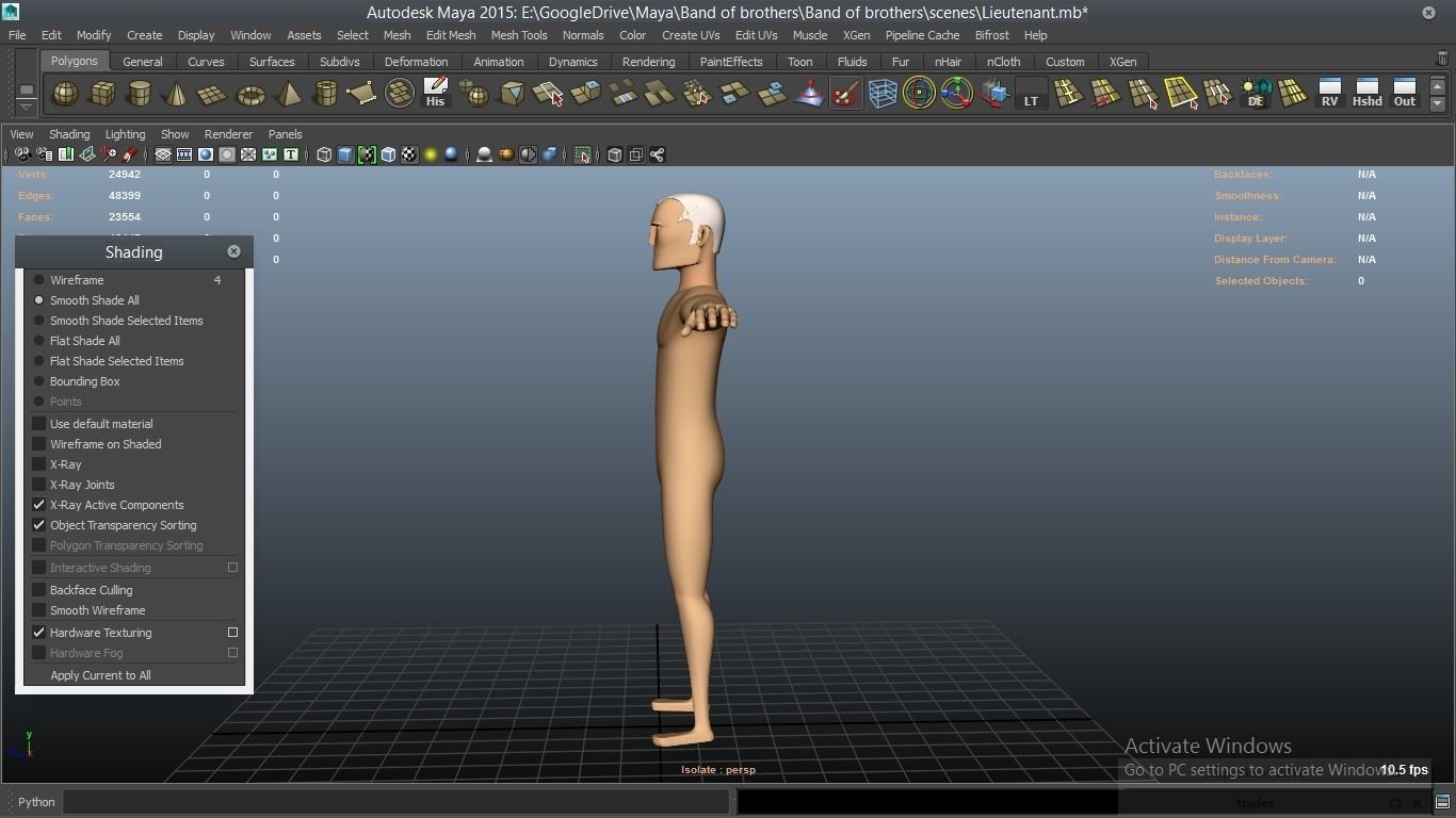 cartoon WW2 Character - Lieutenant 3D model_11