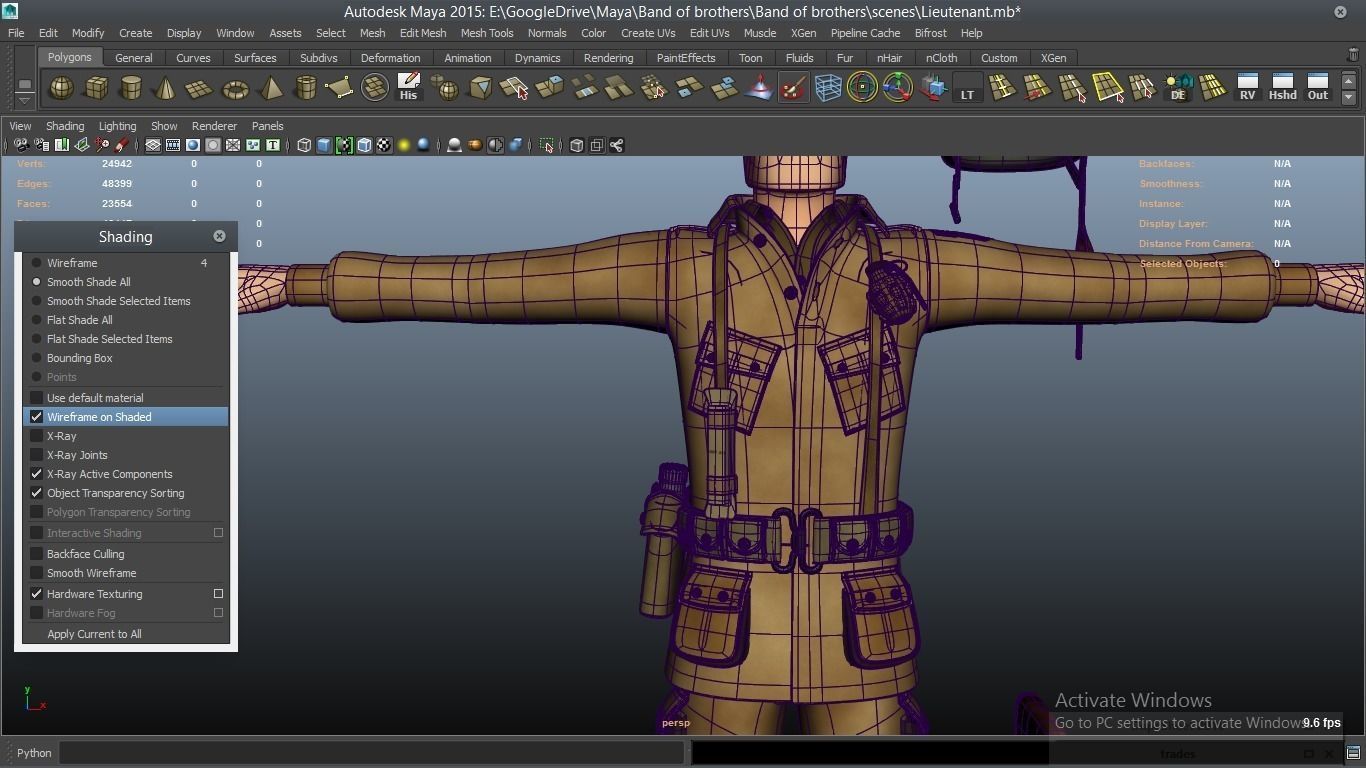 cartoon WW2 Character - Lieutenant 3D model_24
