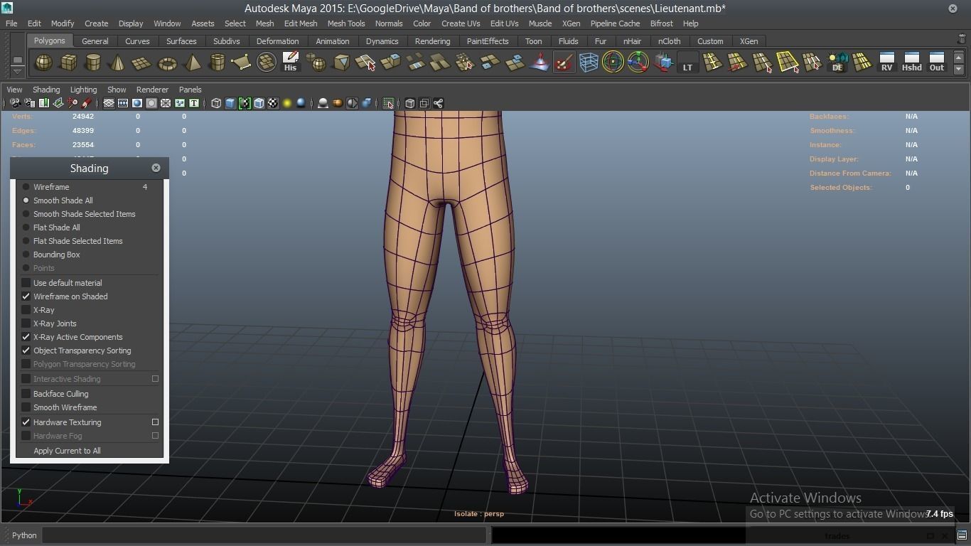 cartoon WW2 Character - Lieutenant 3D model_50