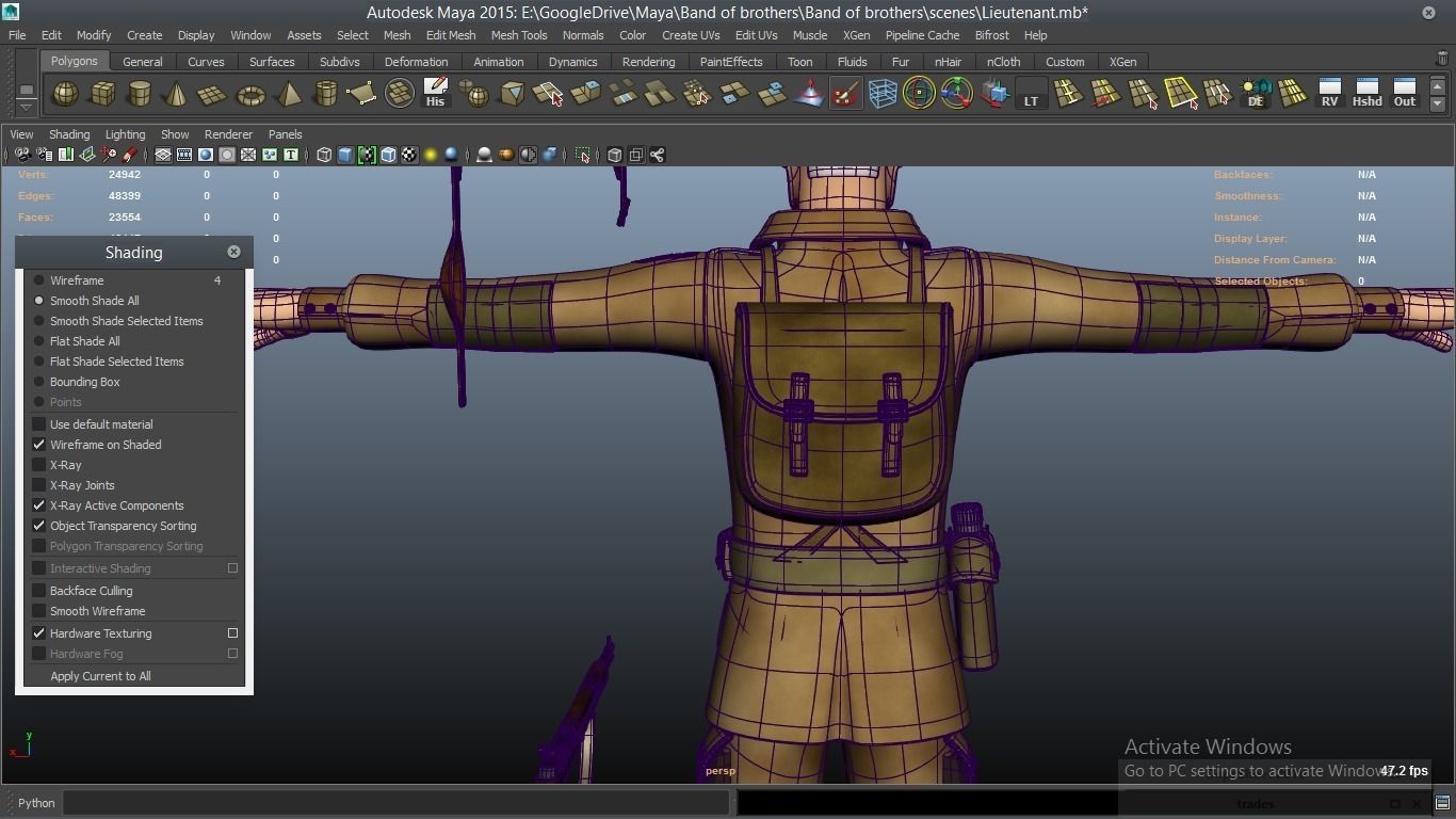 cartoon WW2 Character - Lieutenant 3D model_26