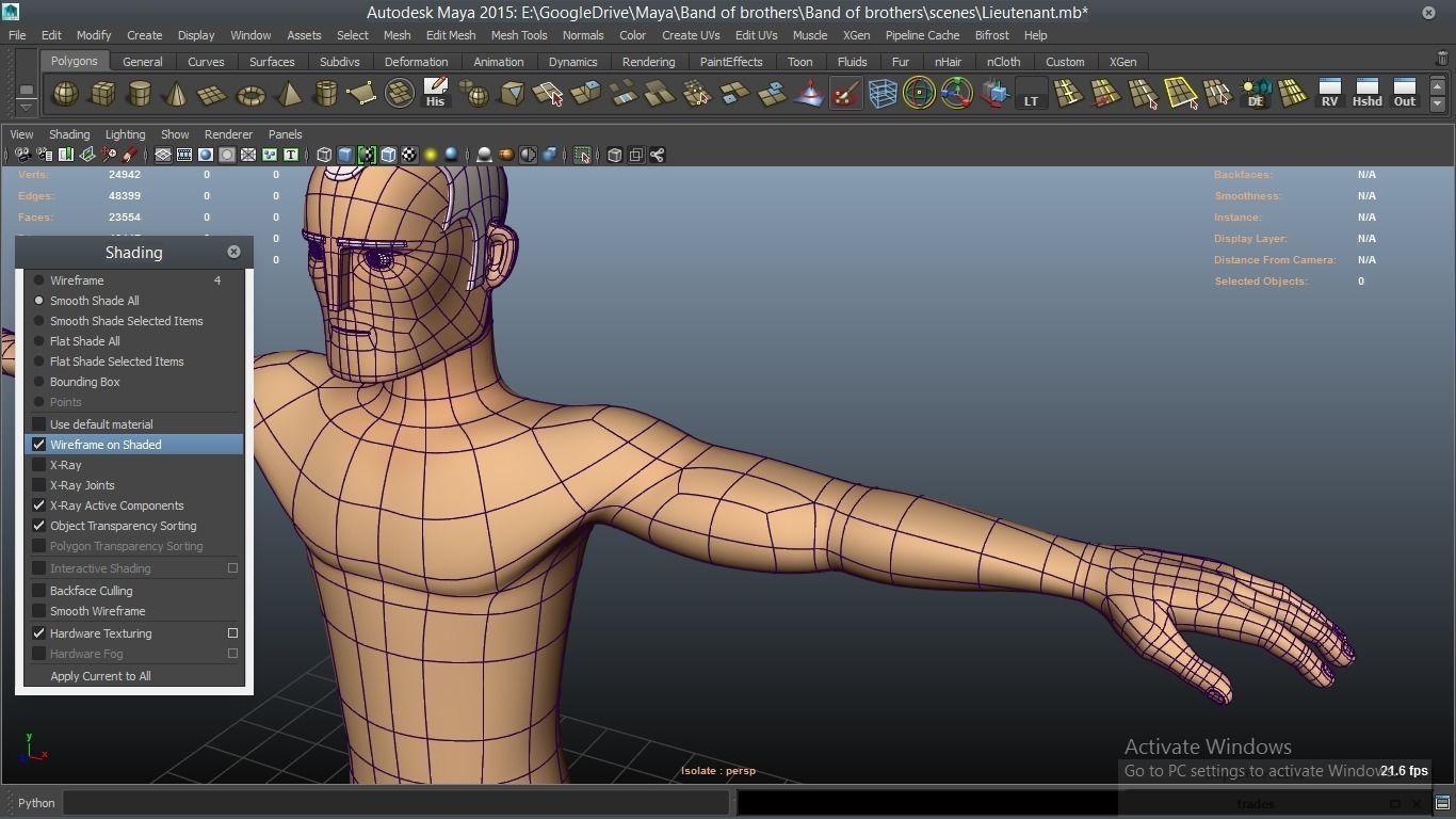 cartoon WW2 Character - Lieutenant 3D model_46