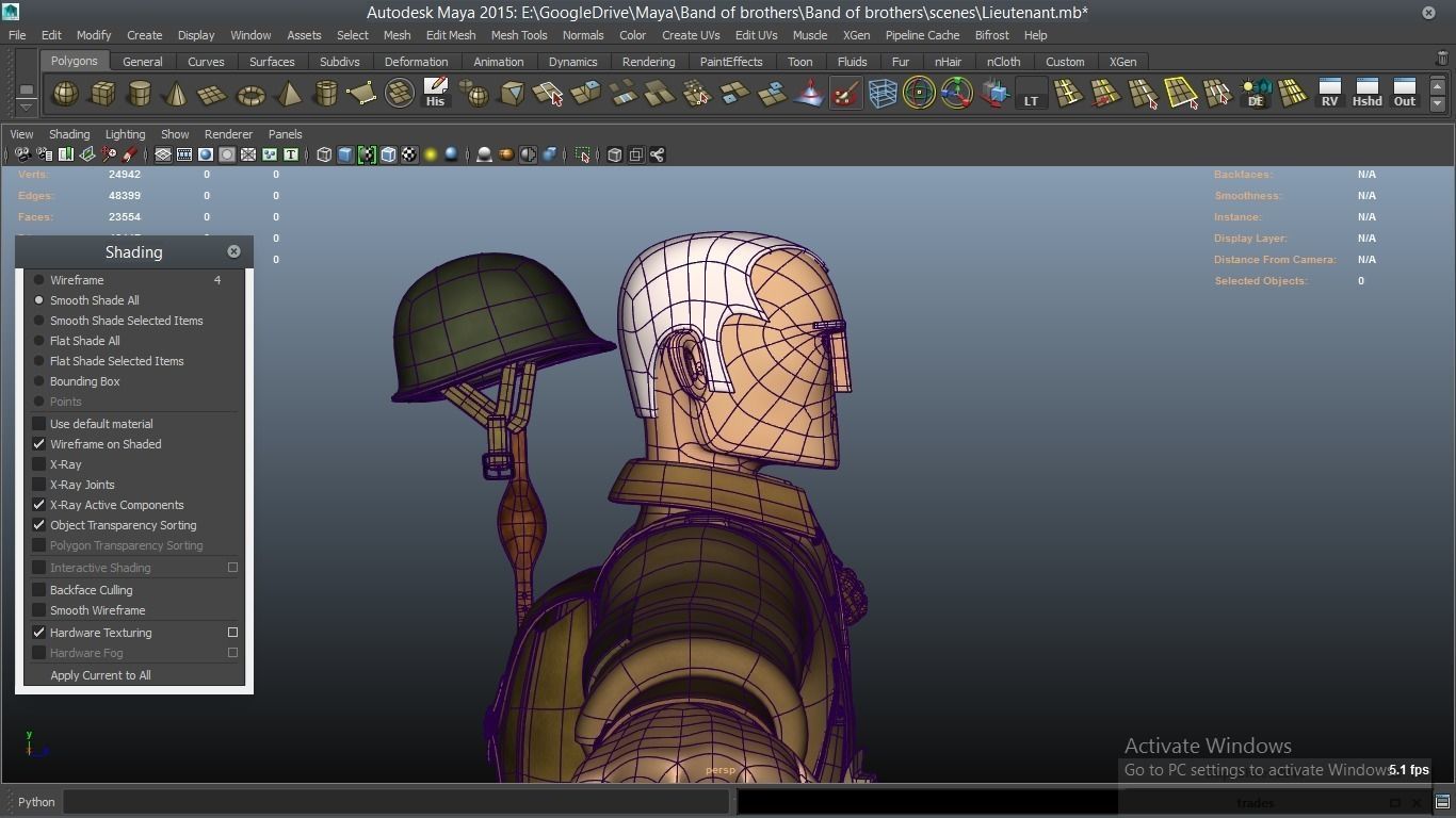 cartoon WW2 Character - Lieutenant 3D model_22