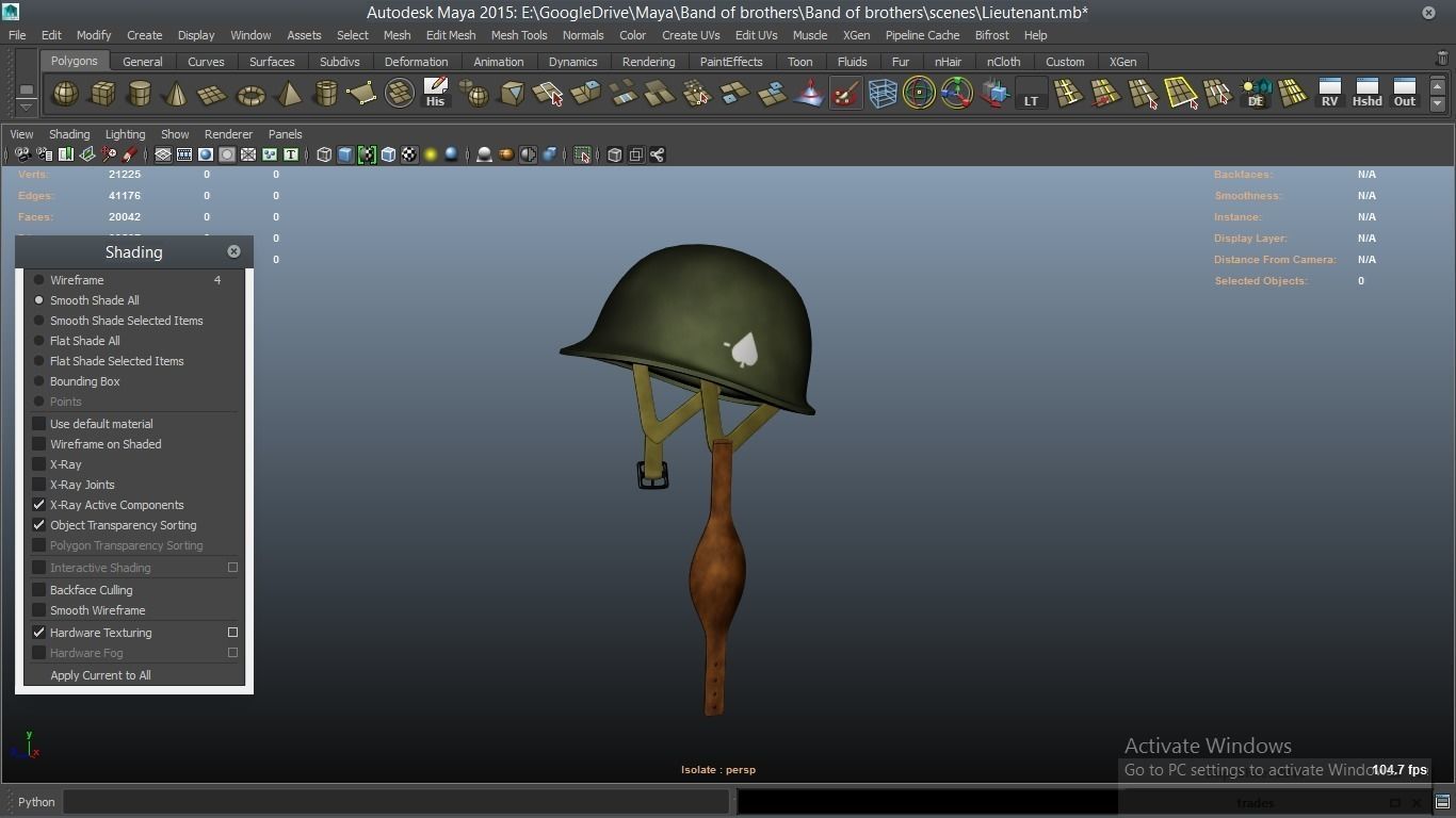 cartoon WW2 Character - Lieutenant 3D model_35
