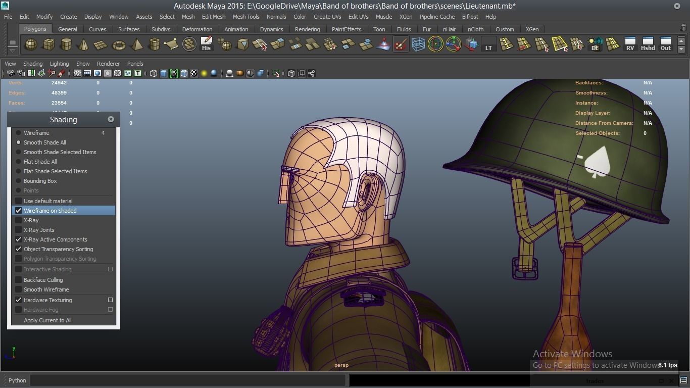 cartoon WW2 Character - Lieutenant 3D model_18