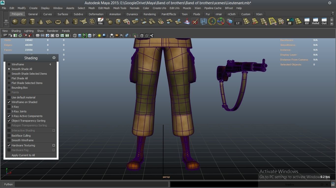 cartoon WW2 Character - Lieutenant 3D model_28