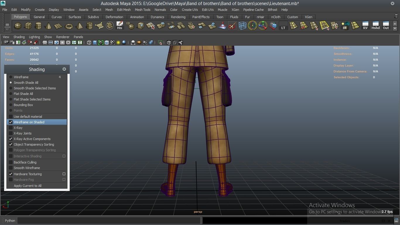 cartoon WW2 Character - Lieutenant 3D model_32