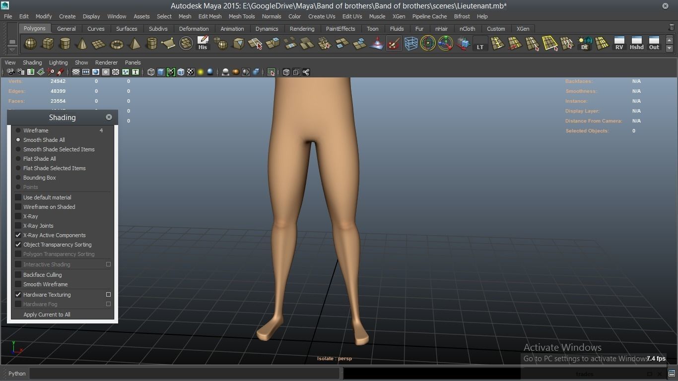 cartoon WW2 Character - Lieutenant 3D model_49
