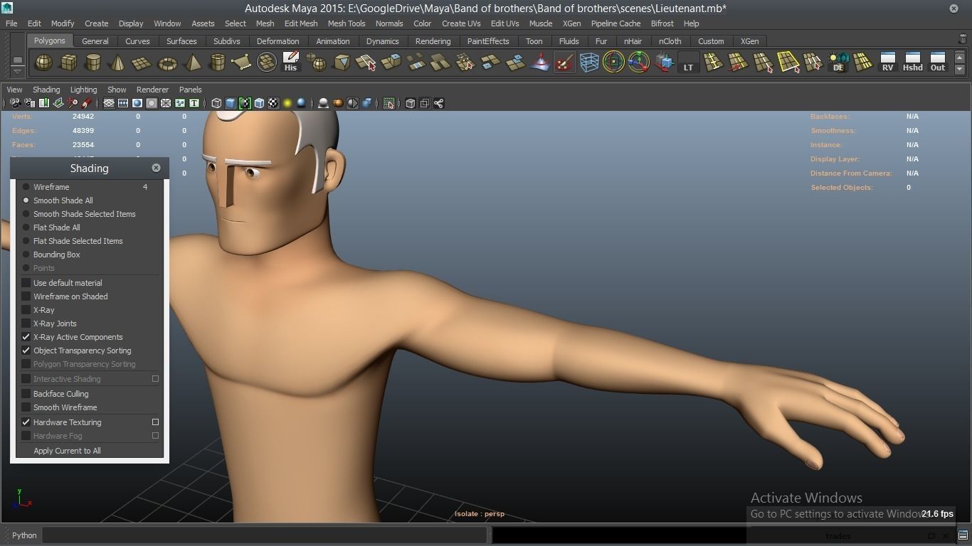 cartoon WW2 Character - Lieutenant 3D model_45