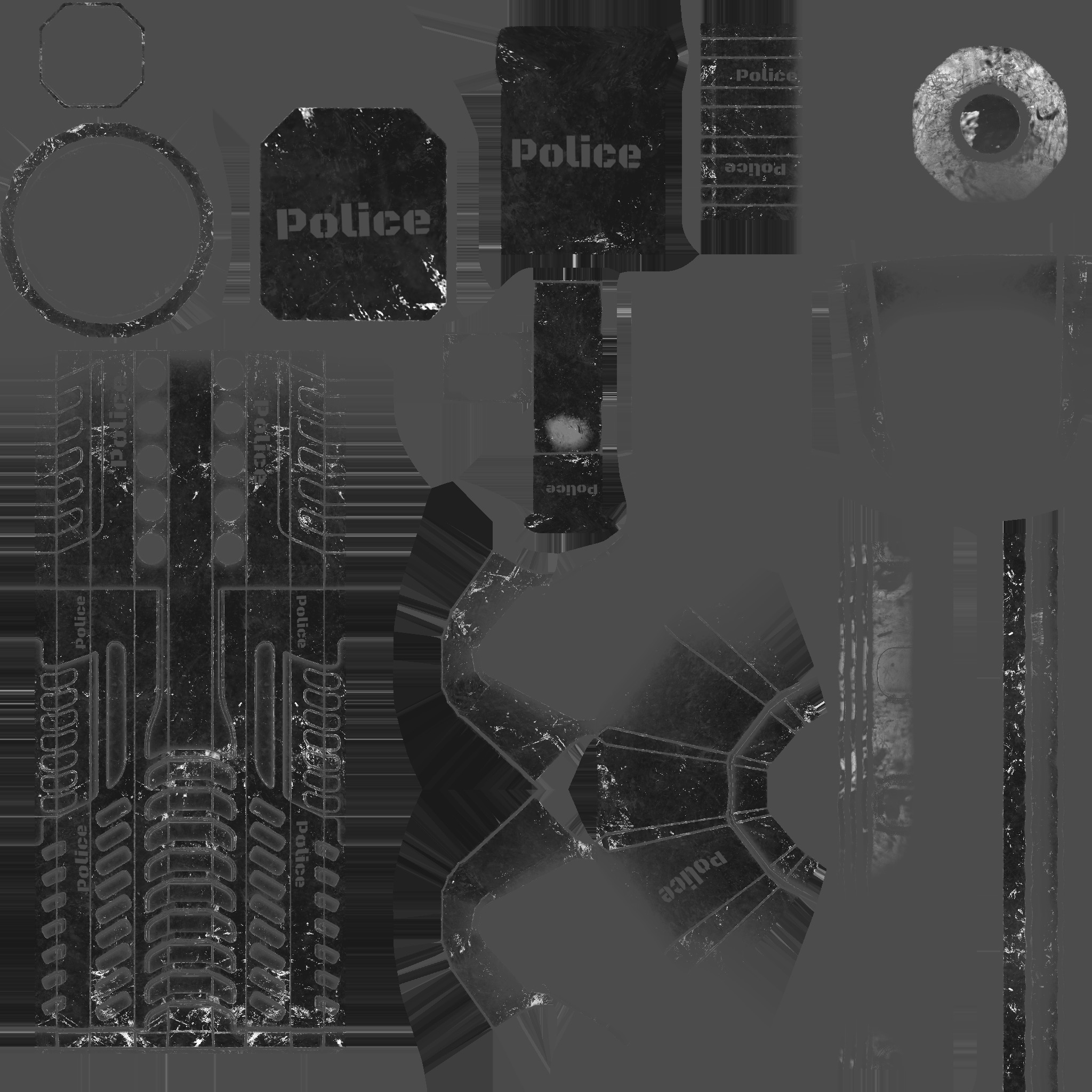 Futuristic Police Drone 03 - Unity Game Ready Asset Low-poly 3D model_6