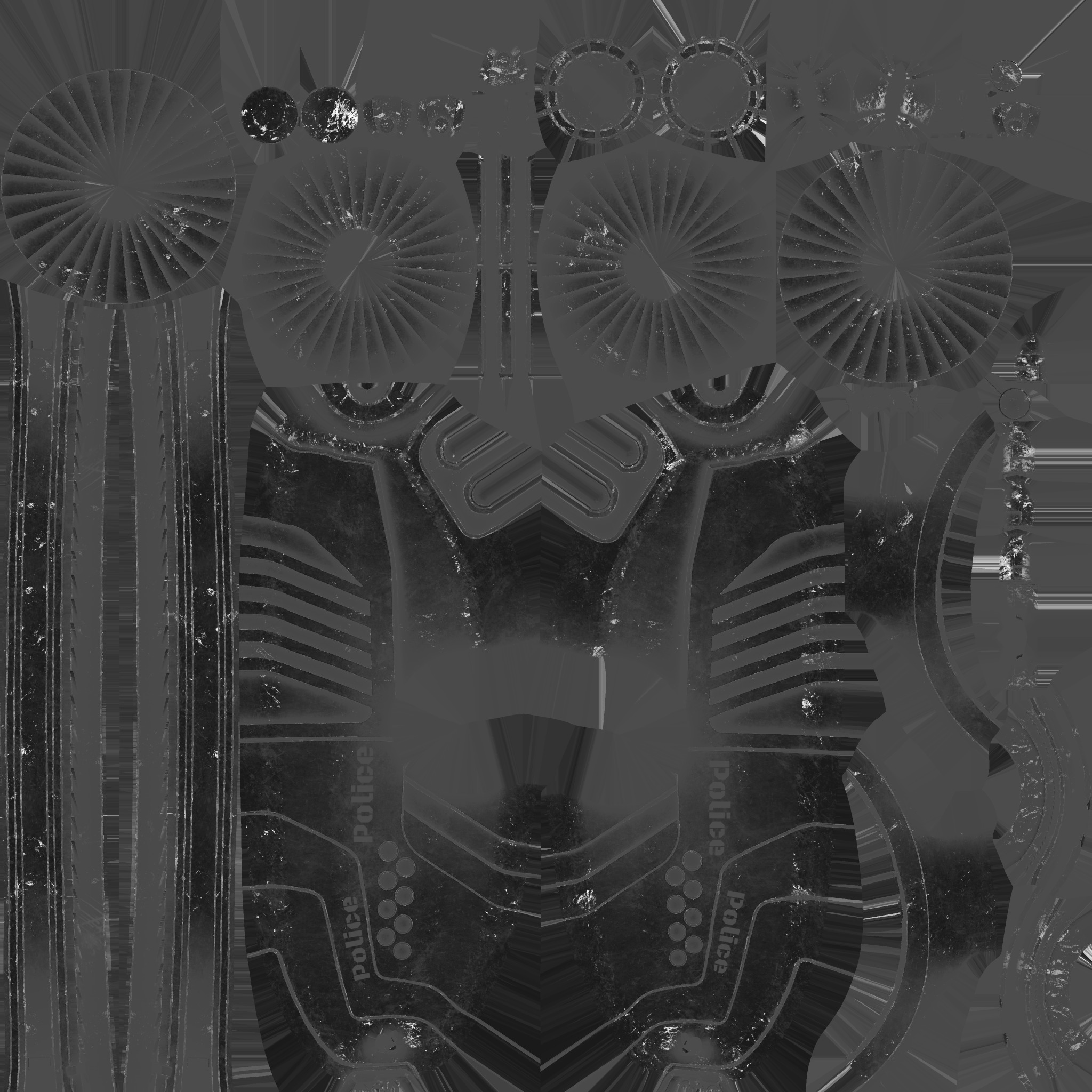 Futuristic Police Drone 03 - Unity Game Ready Asset Low-poly 3D model_9