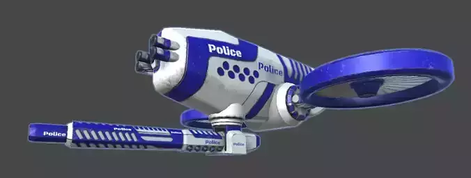 Futuristic Police Drone 03 - Unity Game Ready Asset