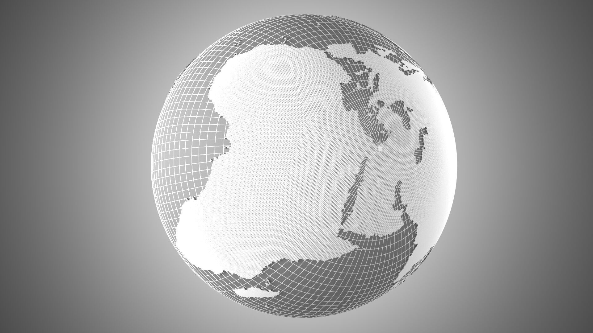 Solid Color Red Globe 3D model_9