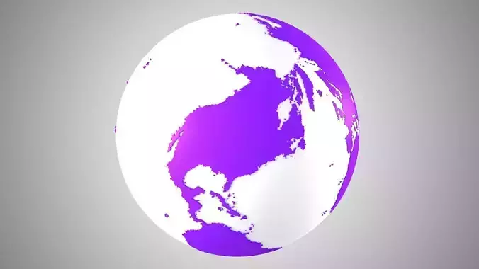 Solid Color Purpal White Globe