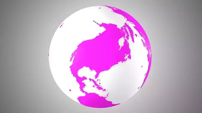 Solid Color Pink White Globe