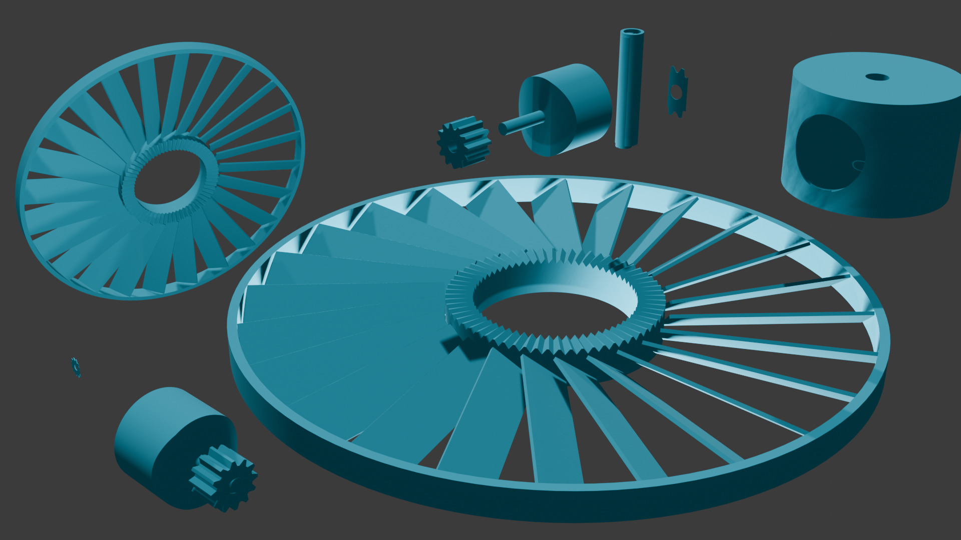 Flying fan toy Free 3D model_2