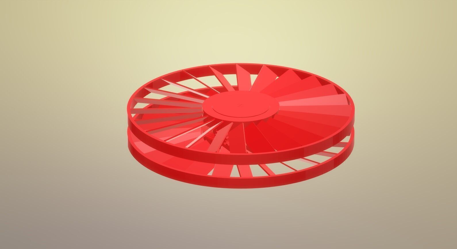 Flying fan toy Free 3D model_3