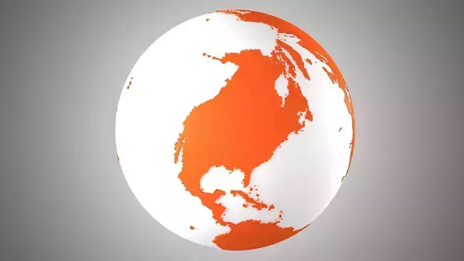 Solid Color Orange White Globe