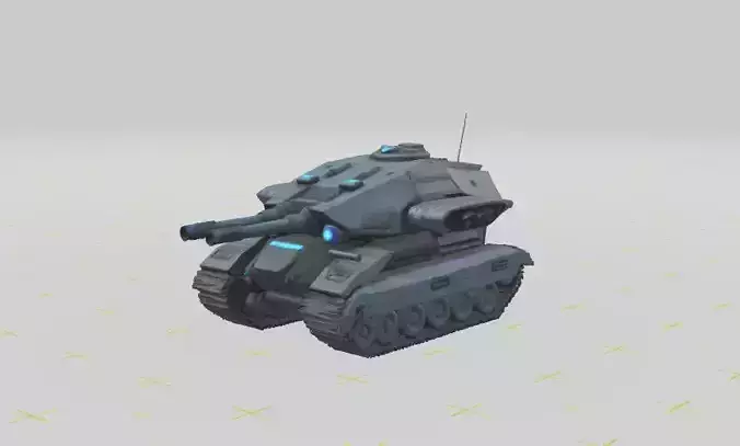 Modern Hybrid Gothic Futuristic Army Tank 3D Model