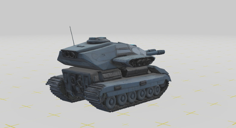 Modern Hybrid Gothic Futuristic Army Tank 3D Model 3D model_2