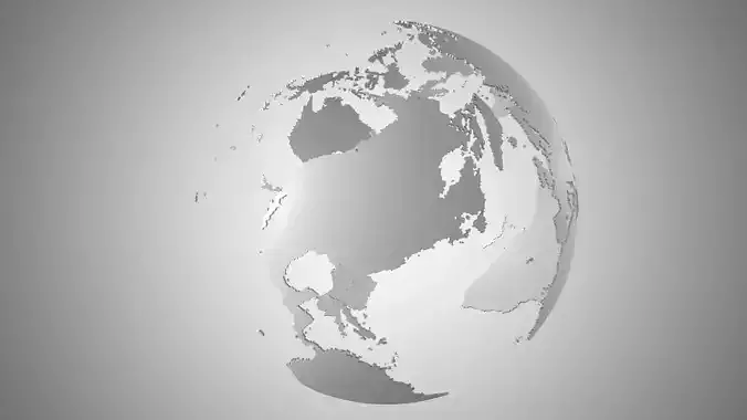 Grey Globe Shell Planet Earth 