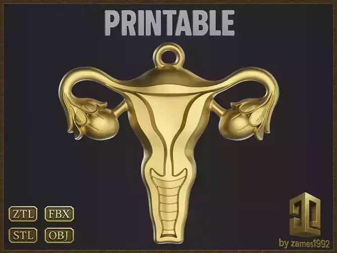 Abstract Feminine Symbol Jewelry 3D print model