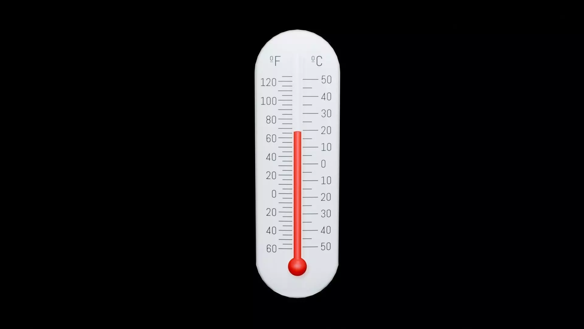 Interactive Thermometer Low-poly 3D model_0