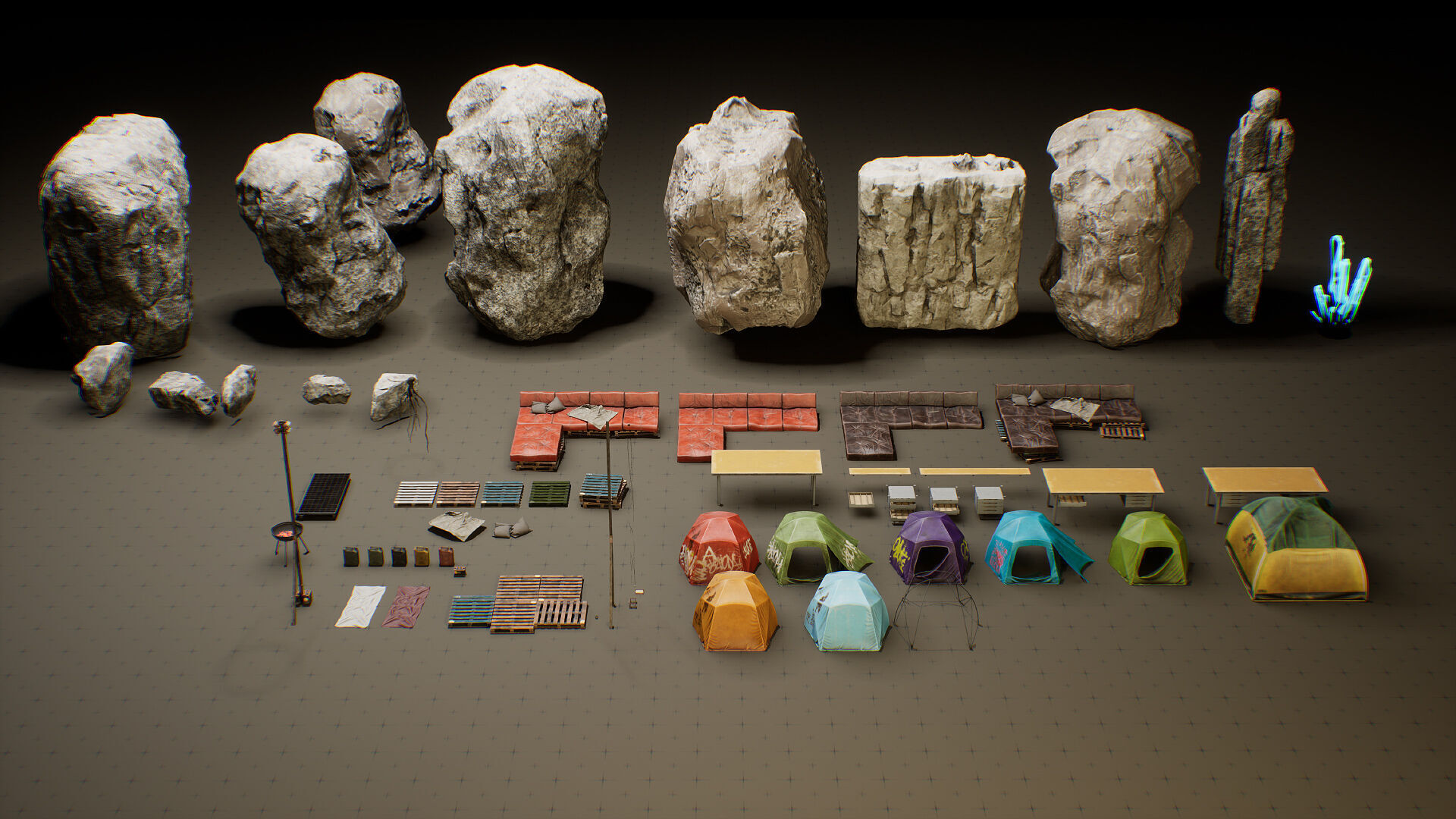 Survival Camp Low-poly 3D model_23