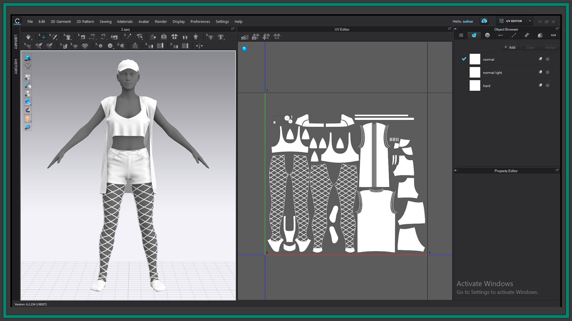 3 female stylized clothes 3D model_6