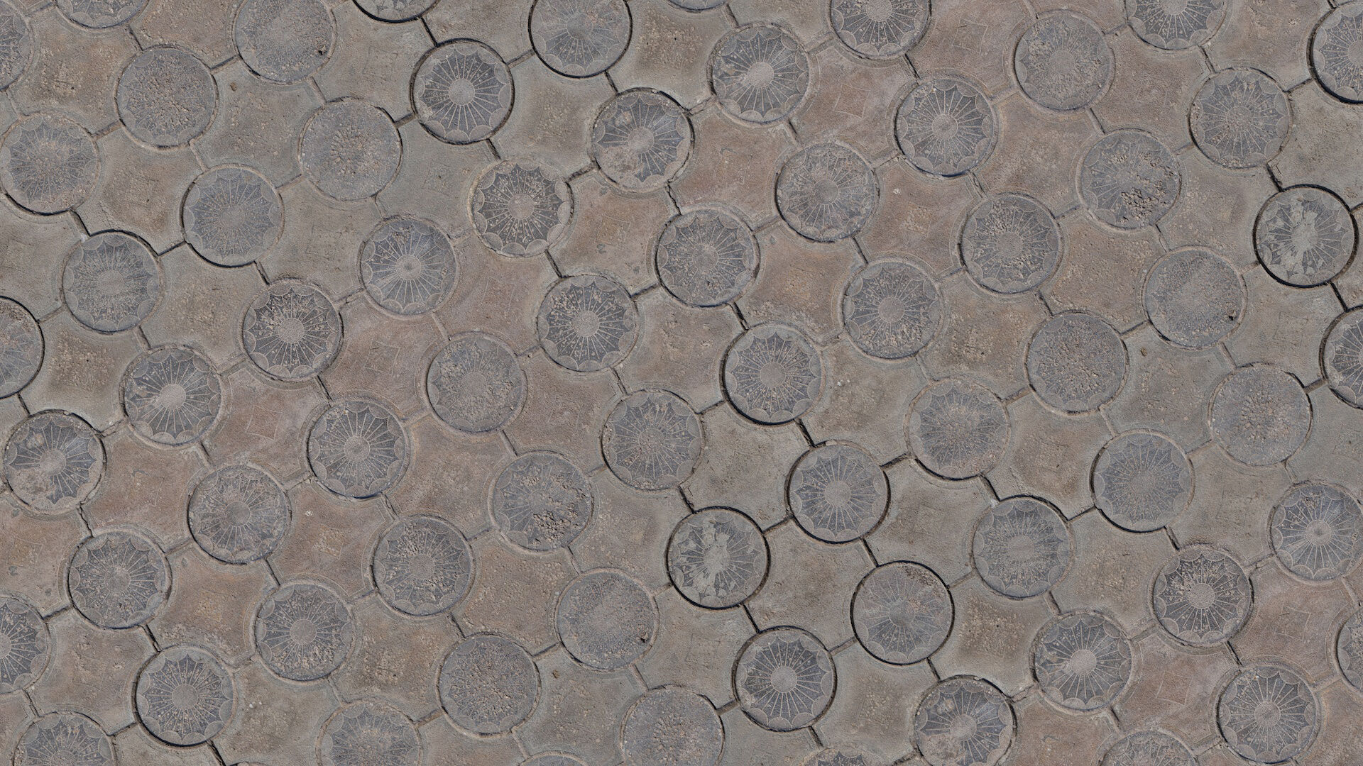 Old Pavement Tiles Texture_1