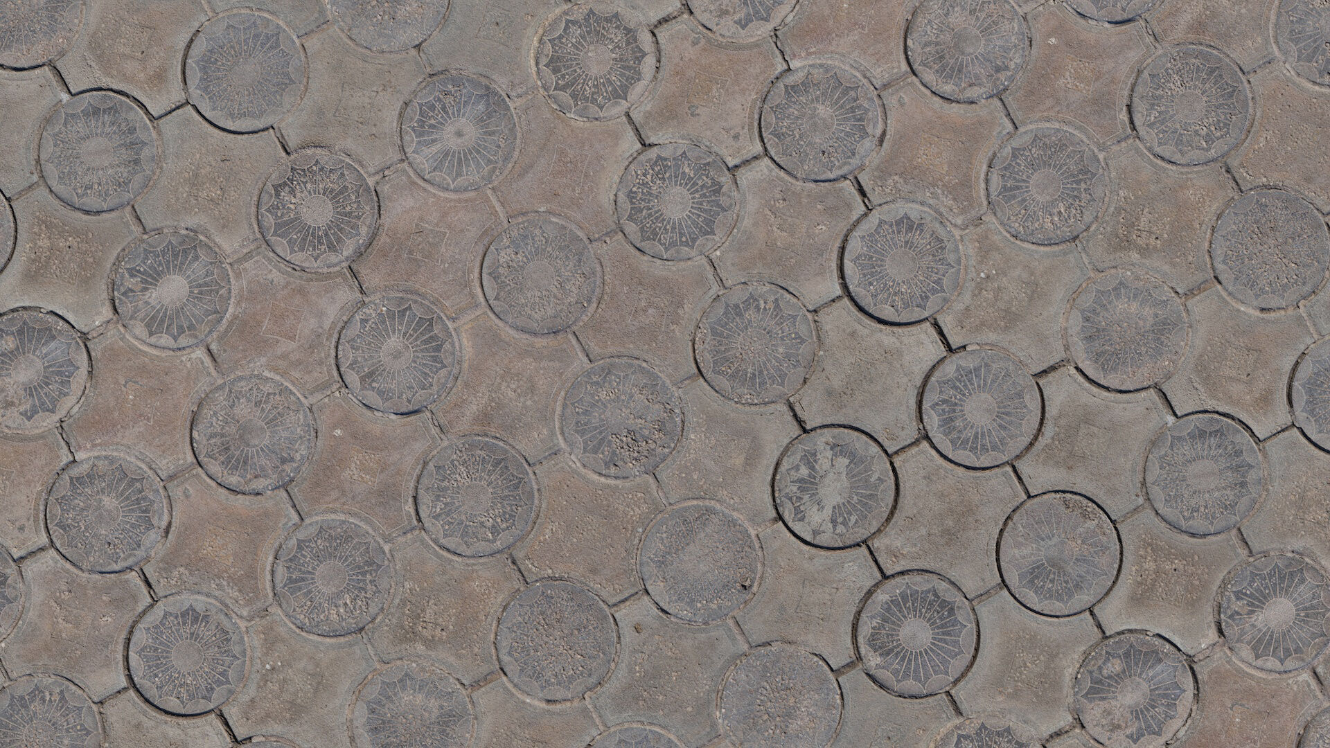 Old Pavement Tiles Texture_5