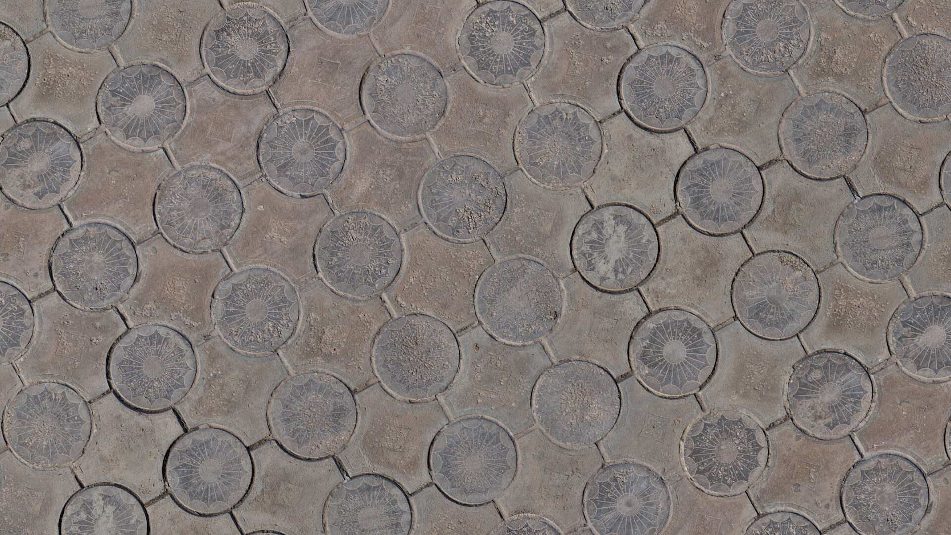 Old Pavement Tiles Texture_6
