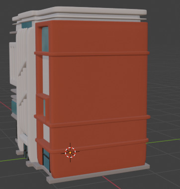 Cartoon Bulding 3D model_1