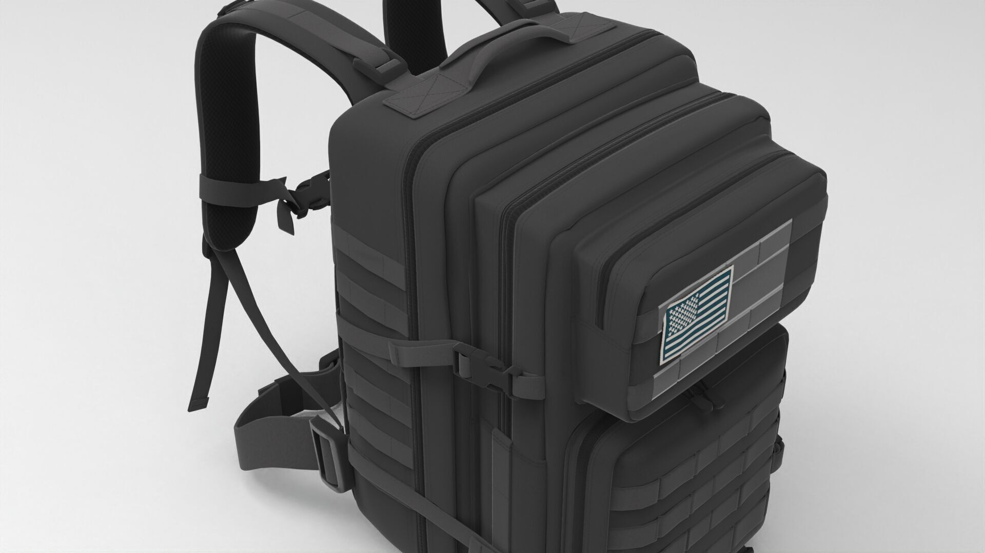 Realistic Backpack 3D Model PBR Textures Game Film Ready 019 Low-poly 3D model_3