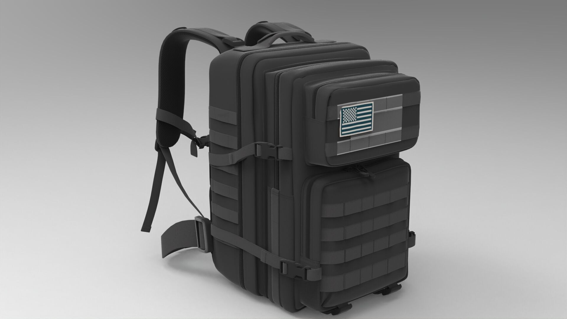 Realistic Backpack 3D Model PBR Textures Game Film Ready 019 Low-poly 3D model_2
