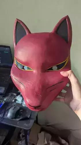 kitsune mask  mascara kitsune flor de cerezo rojo