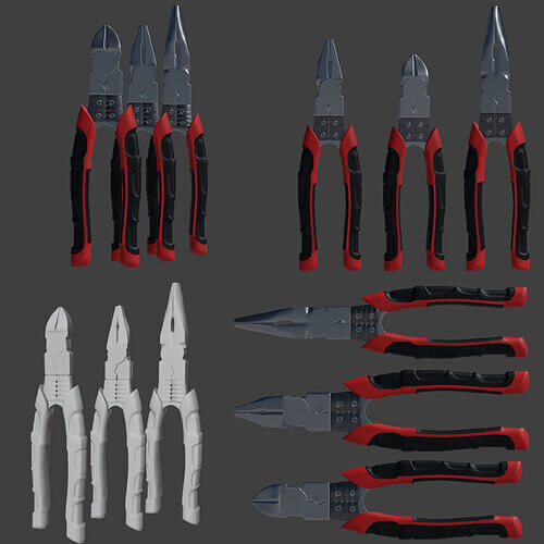 Piler Set 3D Model -High-Quality Construction Assets 3D model