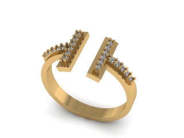 T Ring For Diamonds 3D print model