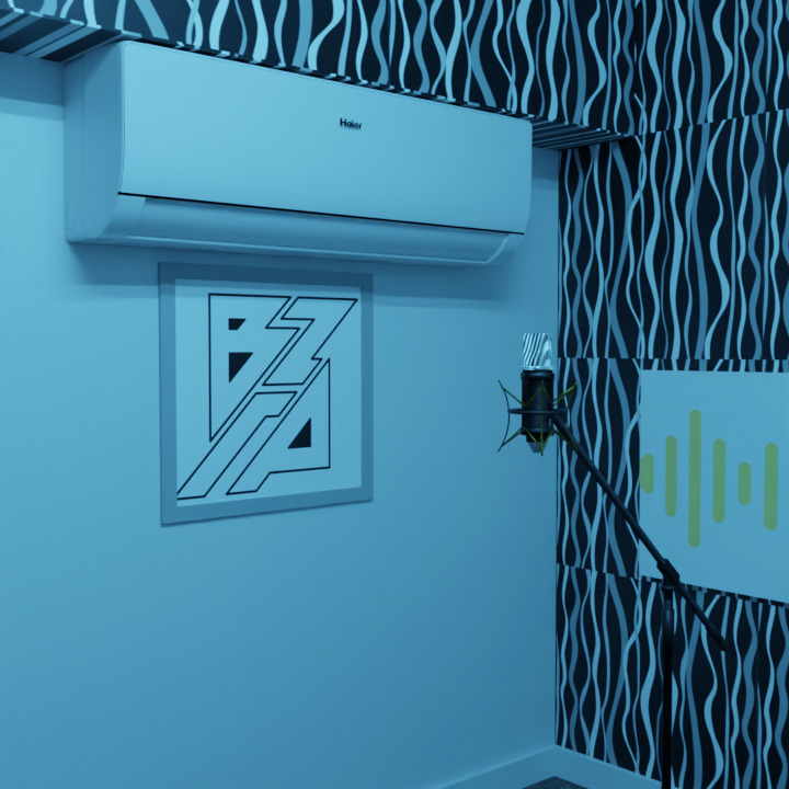 Bizarrap Sessions Studio 3D Model Realistic Music Studio Scene Low-poly 3D model_8