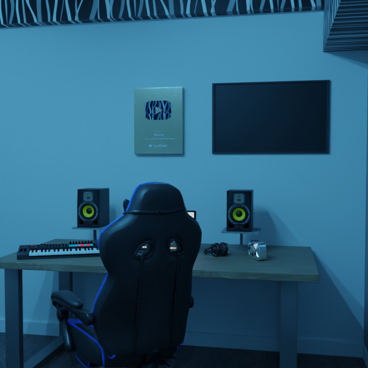 Bizarrap Sessions Studio 3D Model Realistic Music Studio Scene Low-poly 3D model_6