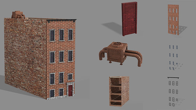 New York Modern City Building V3 3D Model Low-poly 3D model