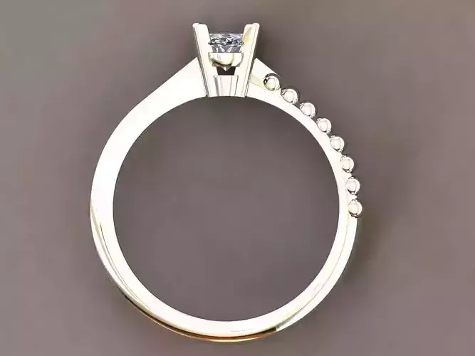 Elegant 3 Solitaire Ring
