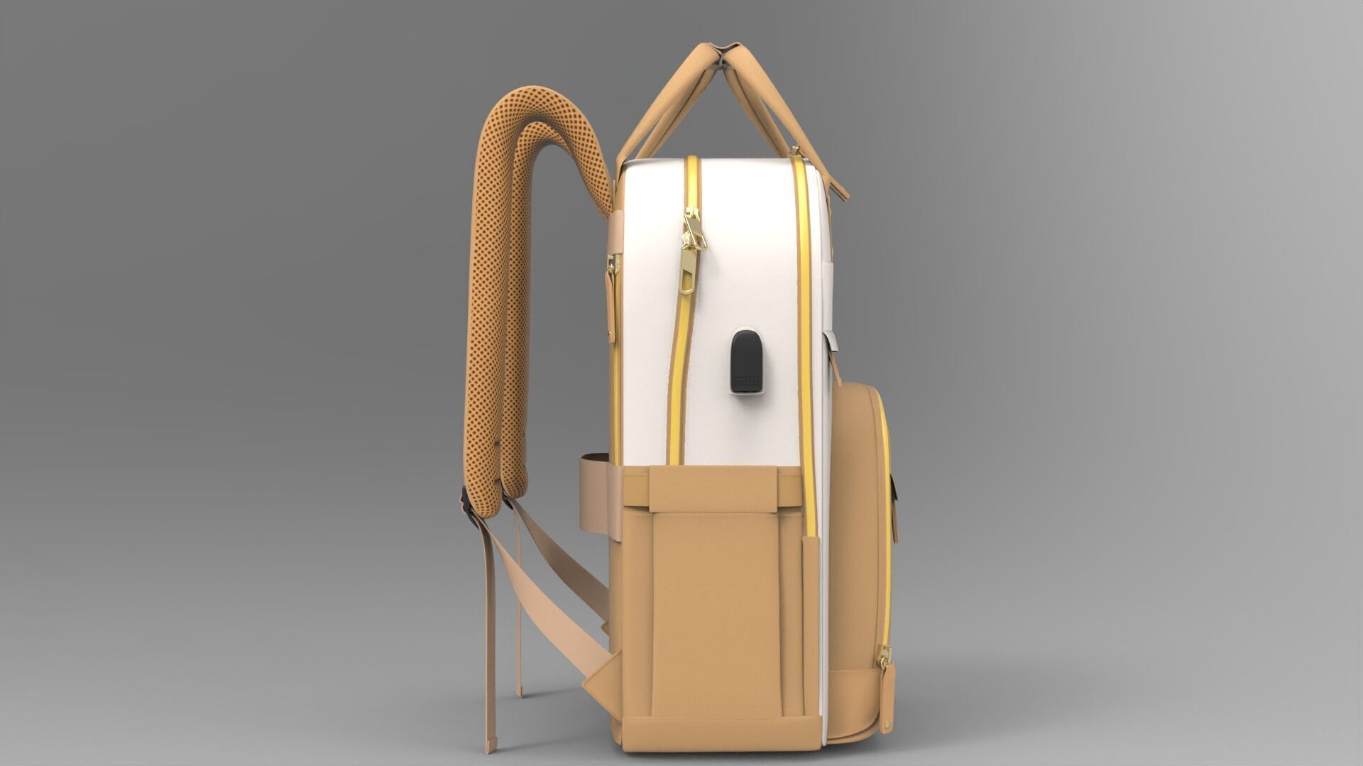  Realistic Backpack 3D Model PBR Textures Game Film Ready 012 Low-poly 3D model_6