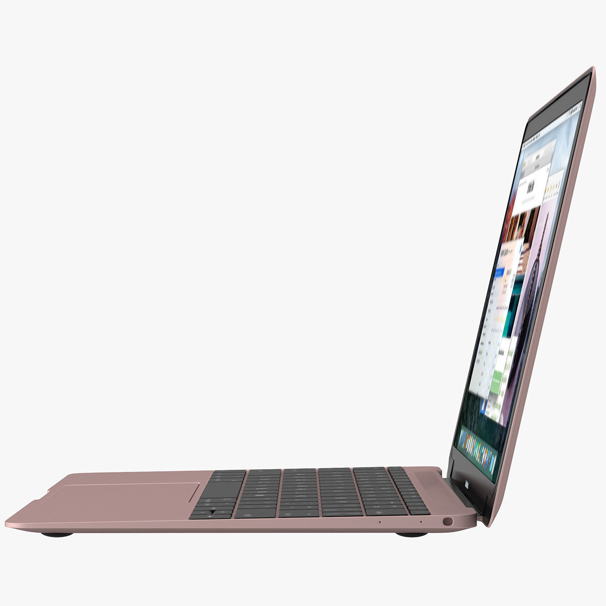 Apple Macbook Pink 3D model_10